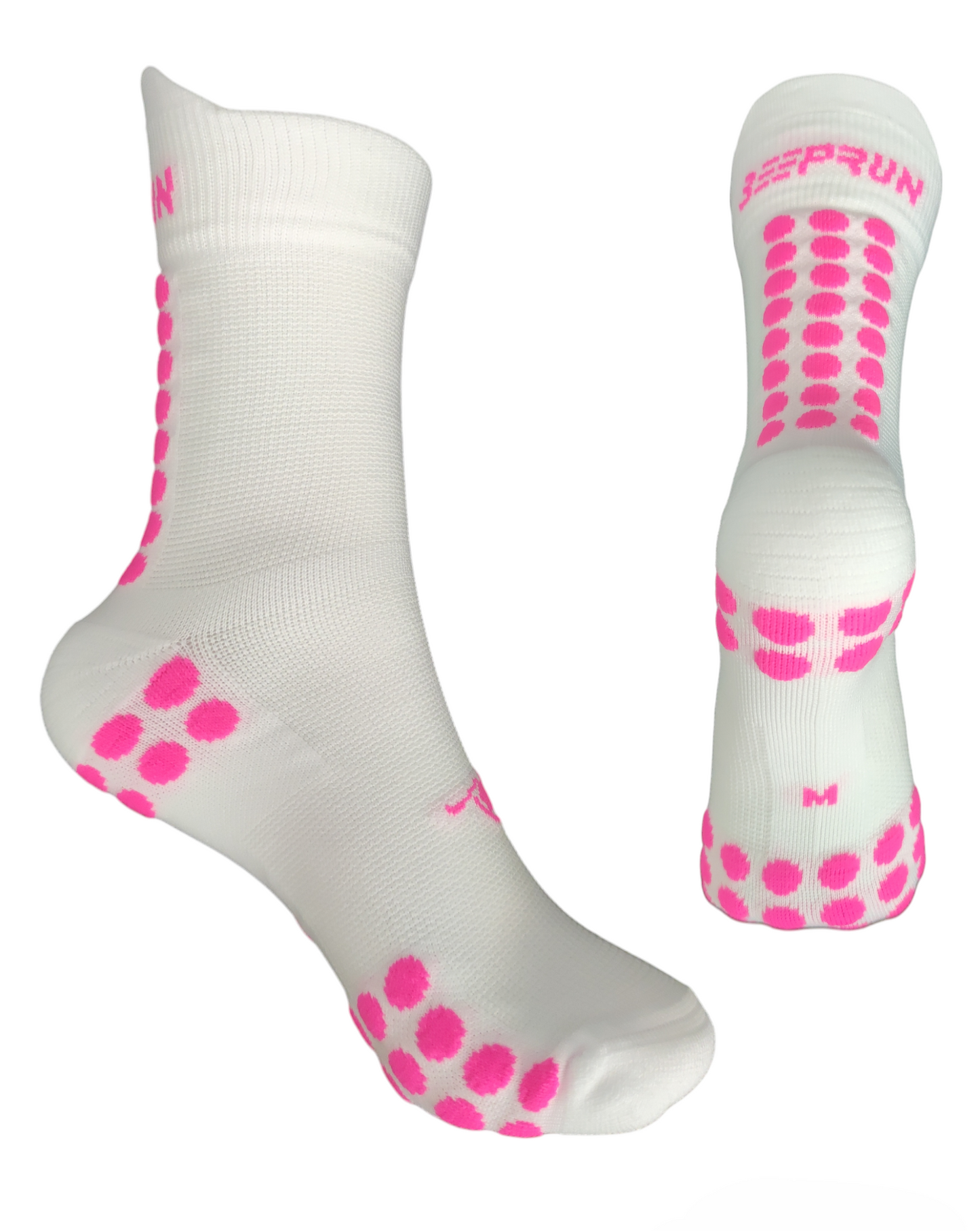 BEEPRUN SPORT blanco rosa fucsia (caña 16cm)